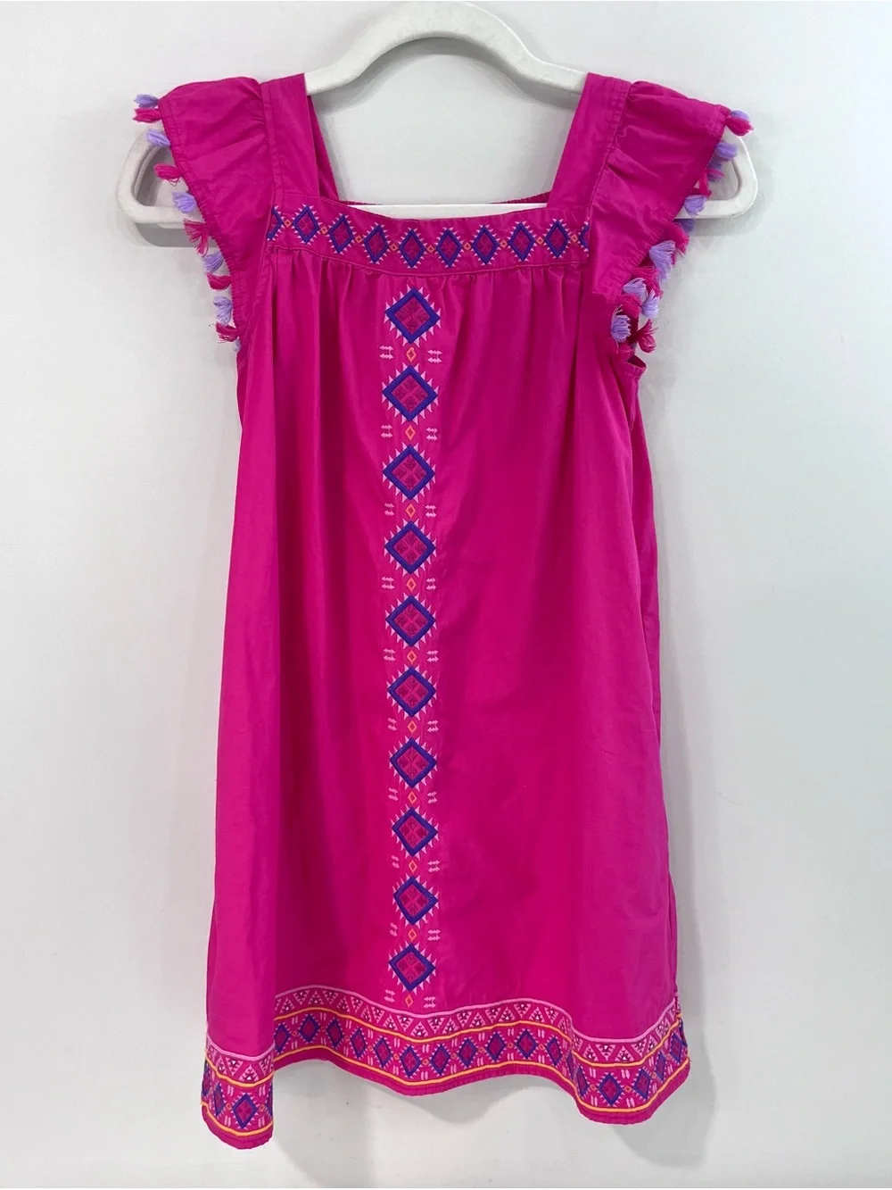 Gymboree Girls Embroidered Shapes Tassel Dress - Island Spice - Pink Girls 10